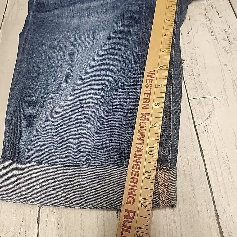 Joe's Jeans Rolled Honey Bermuda Shorts Paltrow Blue Denim Wash Low Rise W 28x12